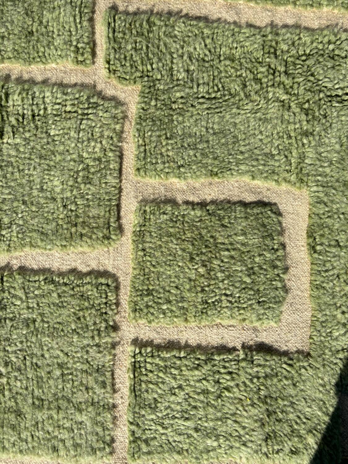 Magnificent new Beni ouarain water green carpet 200x300 cm