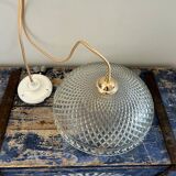 Vintage suspension in chiseled glass