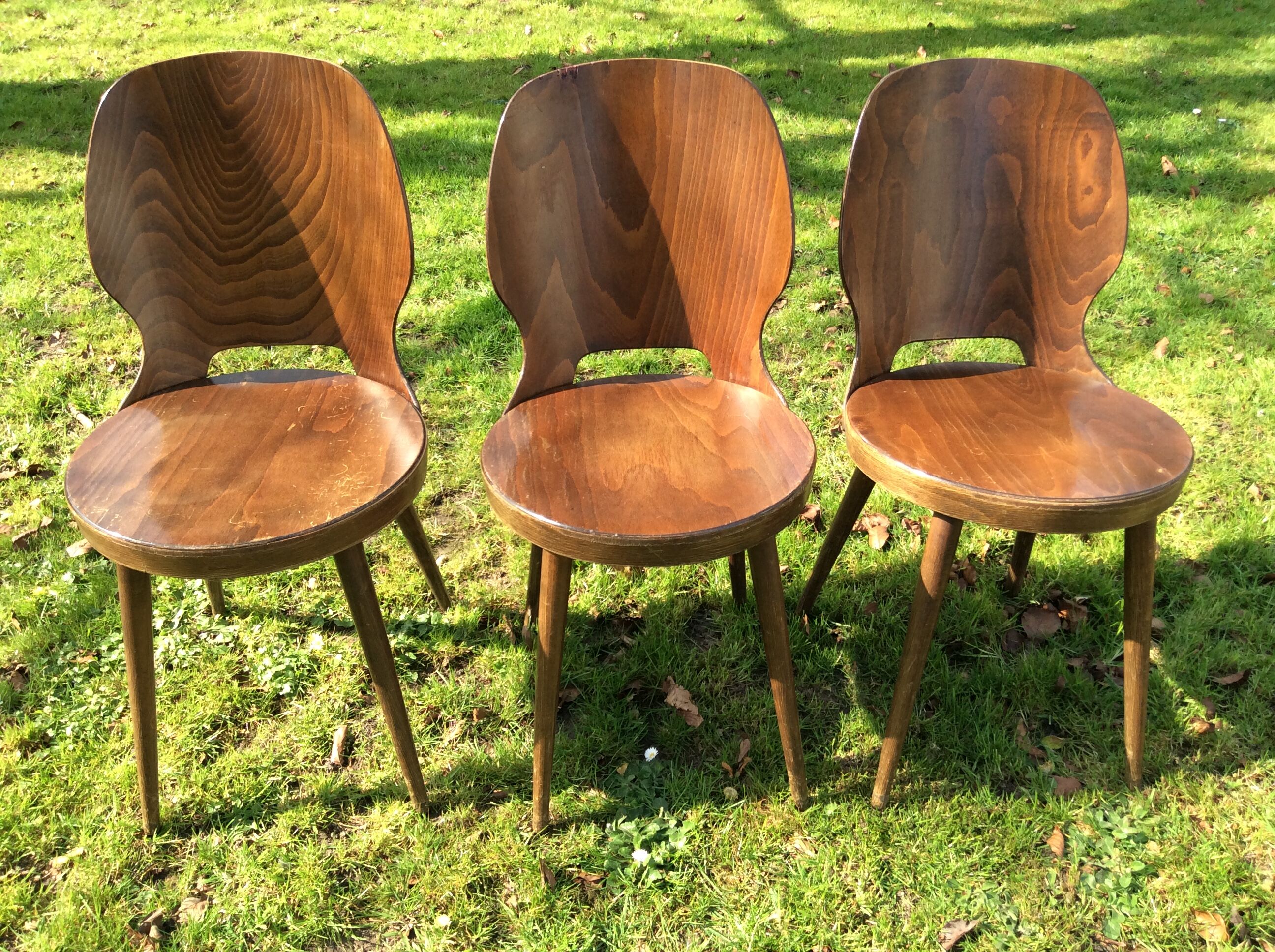 3 bistro chairs