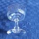 Set of 7 old champagne glasses in cut crystal