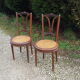 Pair of Louis XVI style walnut chairs