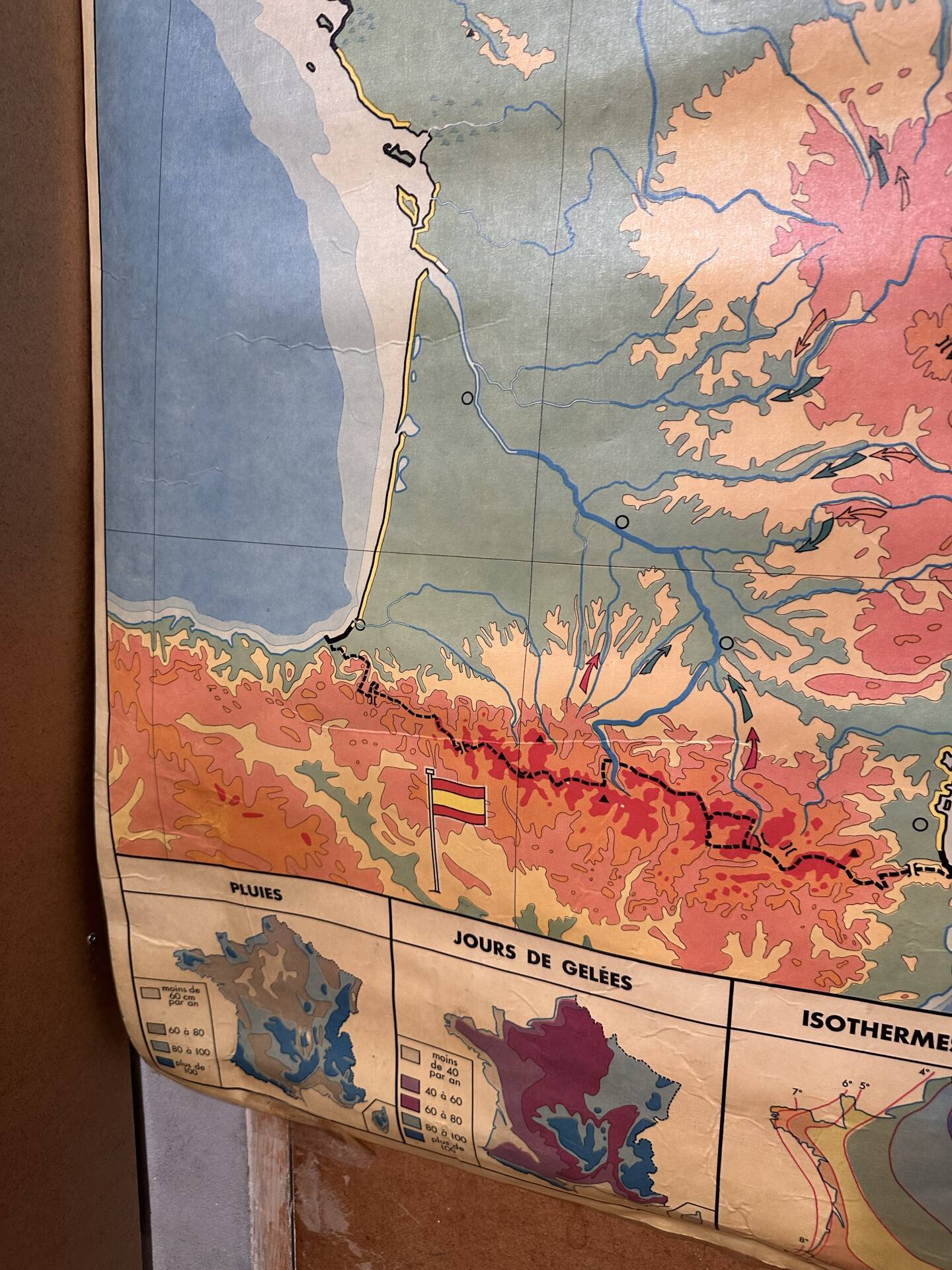 Grande carte d’école vintage