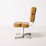 Unique brutalist chair, former Czechoslovakia, 1970s Large set available
