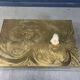 Etched brass and inlaid agate coffee table by Felix De Boussy, Belgium