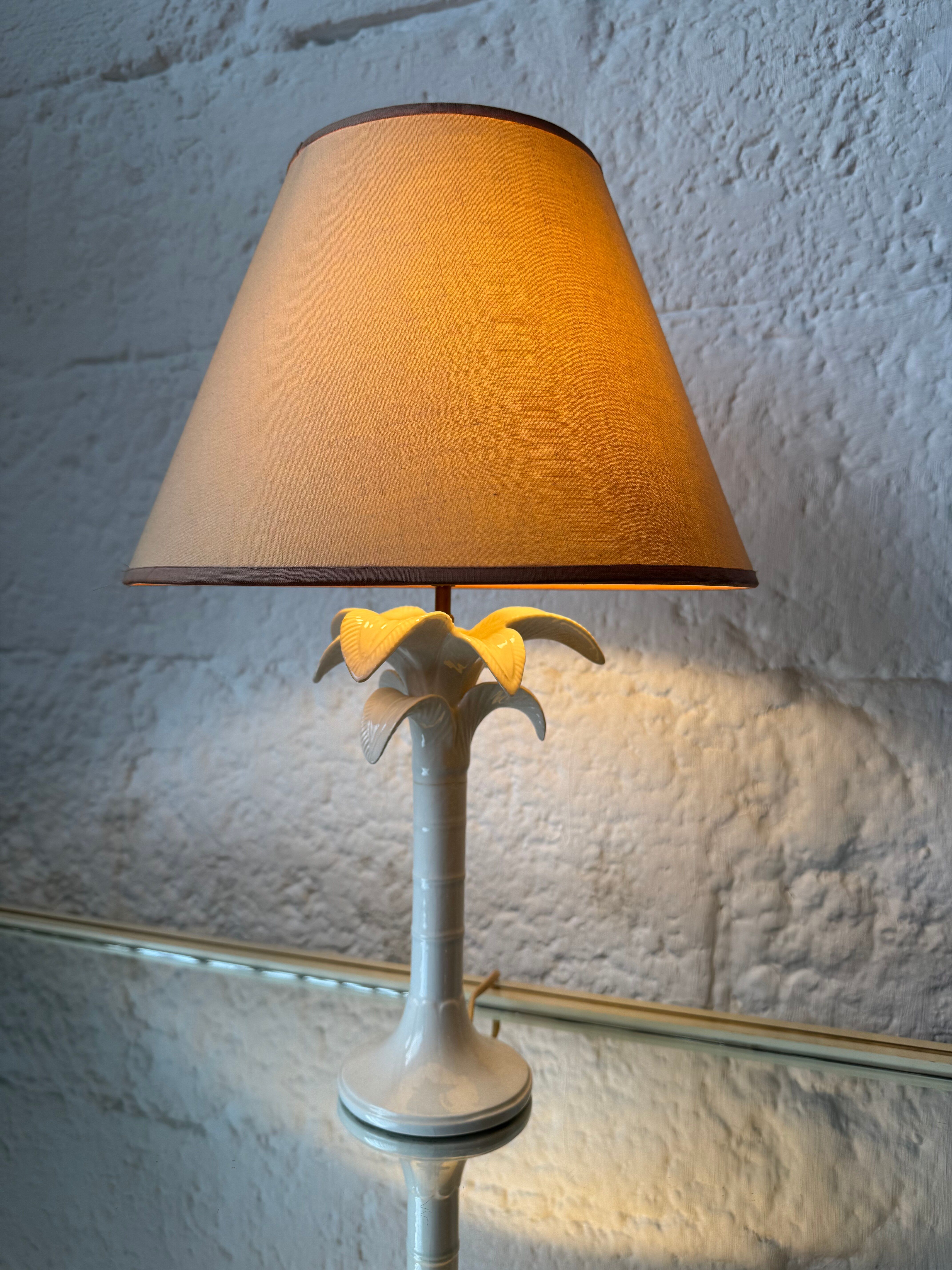 Ceramic palm tree lamp Tommaso Barbi 1960s