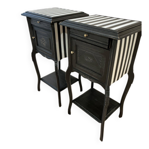 Paire de chevets relookés