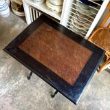 Napoleon III folding table in blackened wood 72 x 54 cm