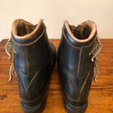 Old leather ski boots