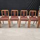 Lot of table and 6 Art Deco chairs from Saddier & fils