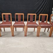 Lot table et ses 6 chaises Art déco de Saddier & fils