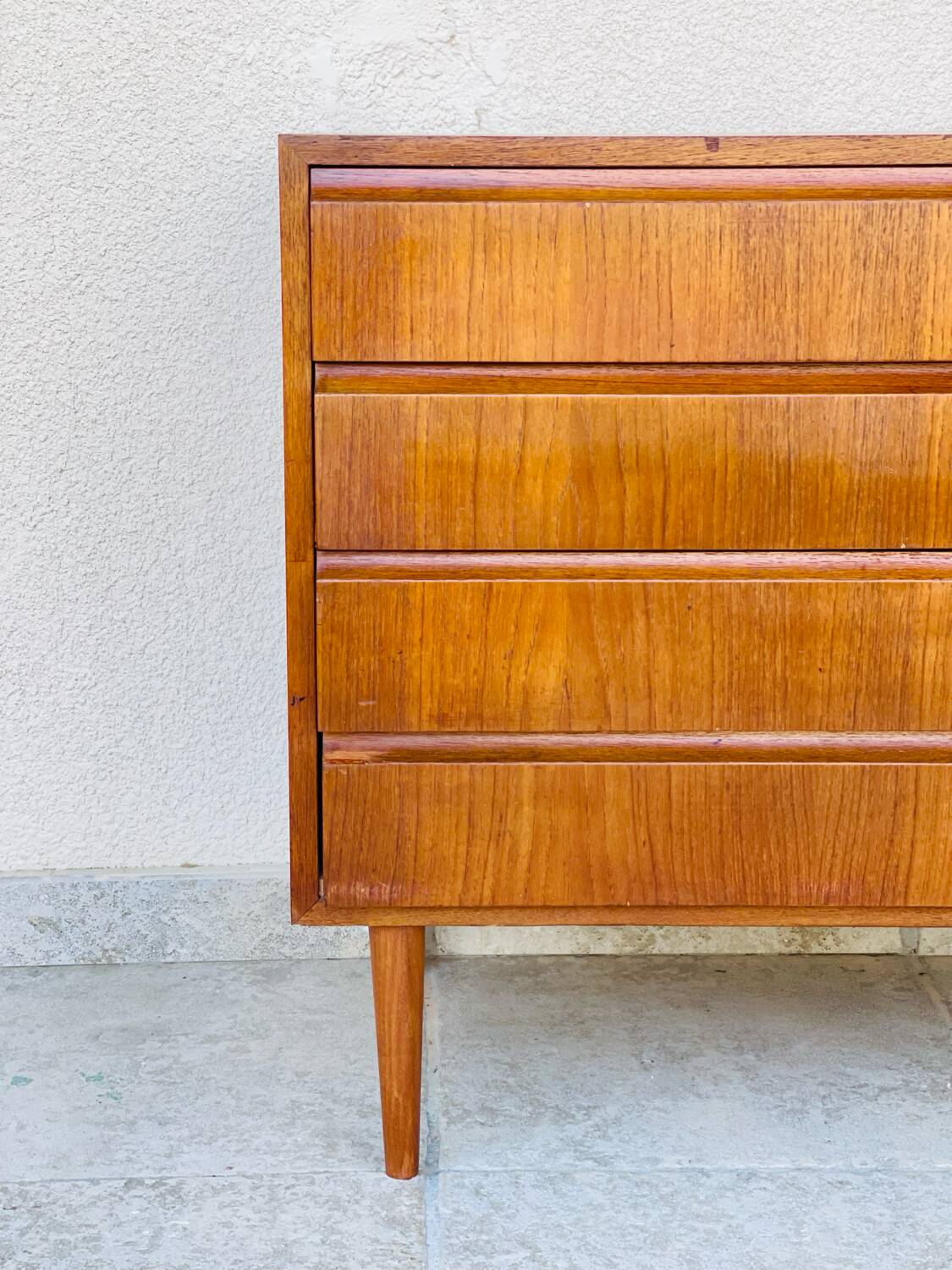 Scandinavian teak chest of drawers