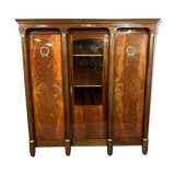 Empire library in varnished mahogany around 1950