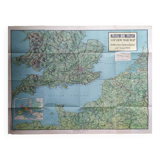 Map / Poster Bird's eye view of the English Channel in 1940
