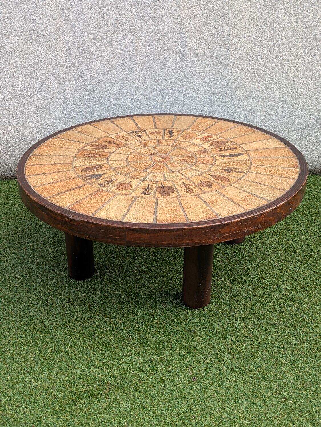 Vintage Herbier coffee table by Roger Capron