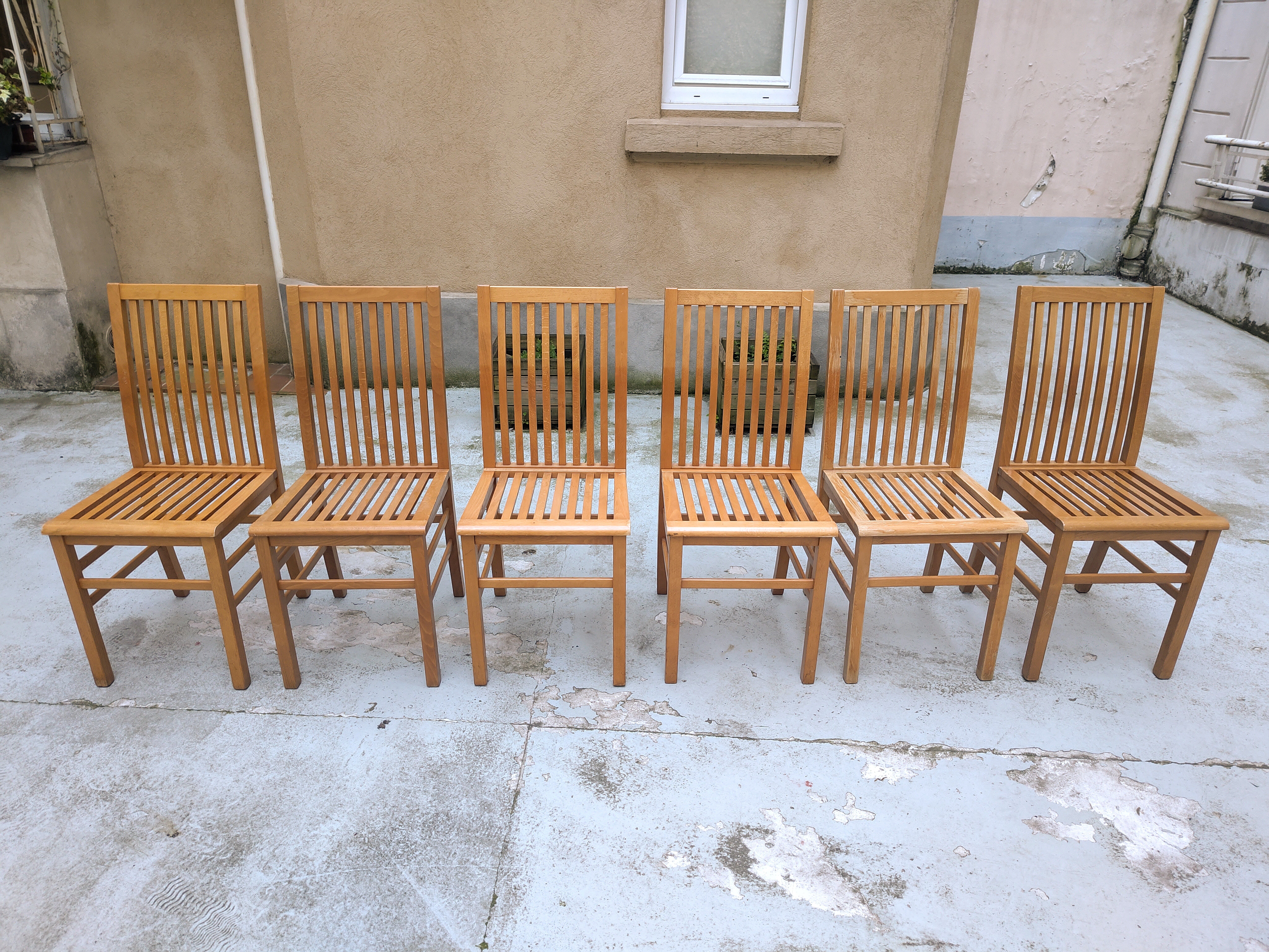 6 Chaises Calligaris Bois