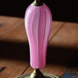 Brass and glass candle holder