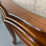 Chippendale Coffee Table in Wood, Canning and Glass