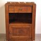 Art Deco bedside table in wood and marble