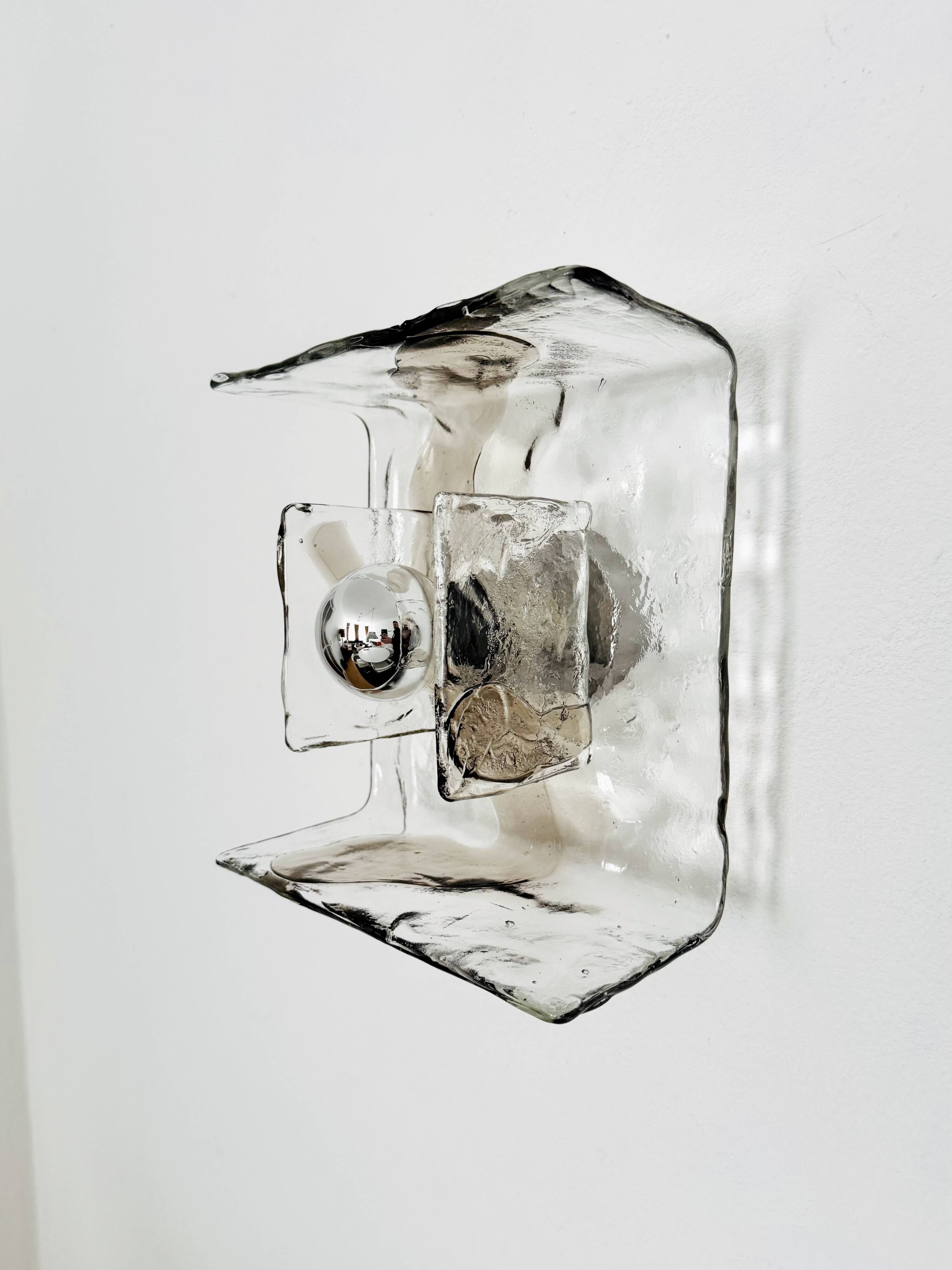 Set of 2 Murano Glass Wall or Ceiling Lamps by Carlo Nason for Mazzega