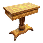 Table de jeu marquetée hollandaise du XIXe siècle