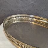 Silver metal serving tray