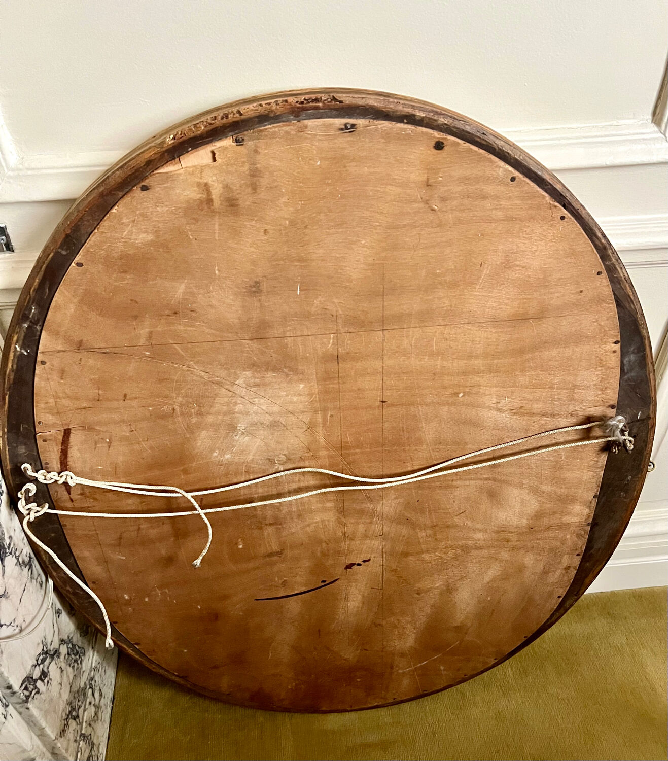 Large antique oval gilded mirror – Louis-Philippe period (circa 1840-1860)