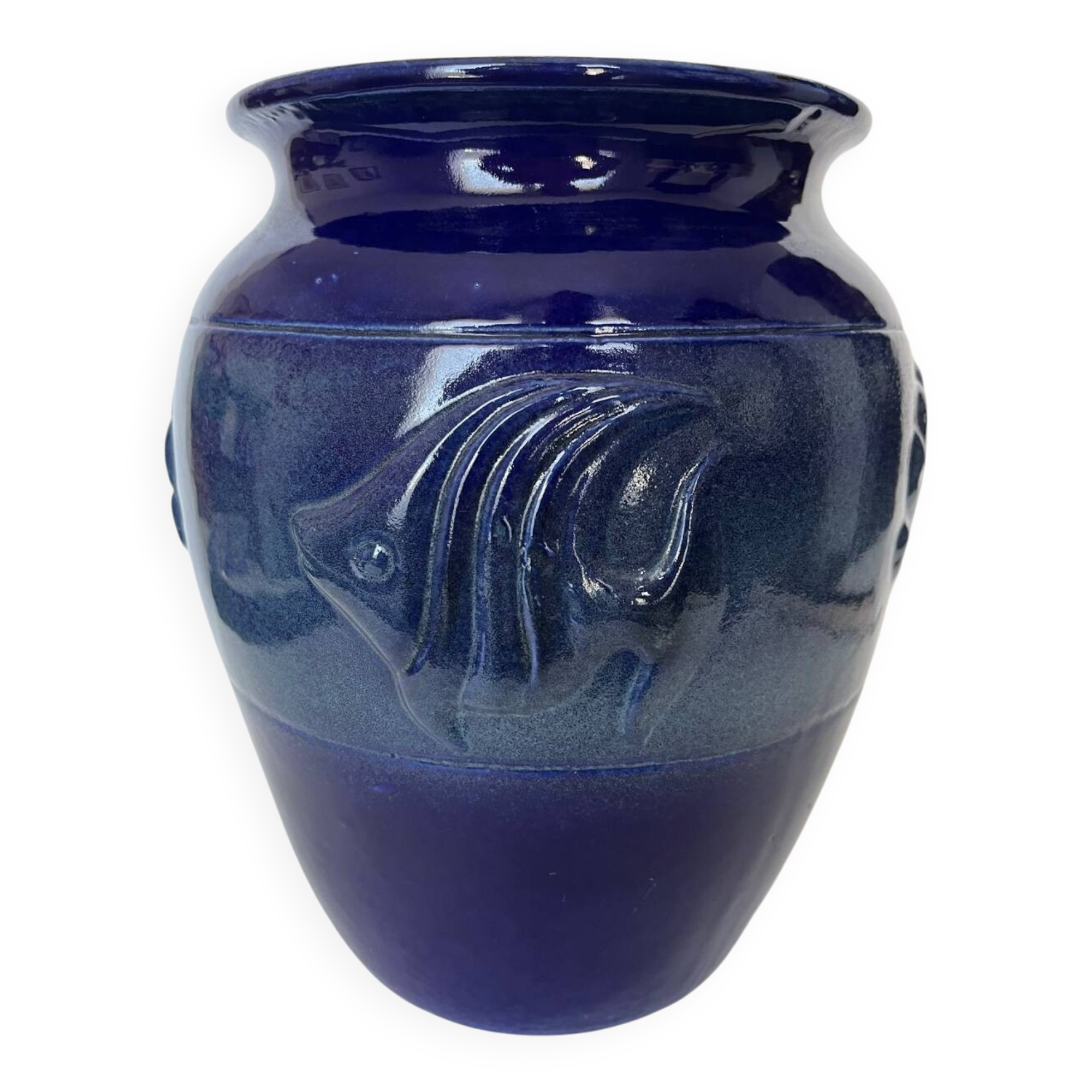 Vase en céramique bleu