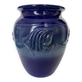 Blue ceramic vase