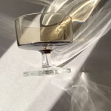 8 glasses of champagne 70 ́s in smoked glass