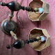 Wall lamp double wood turns 80s