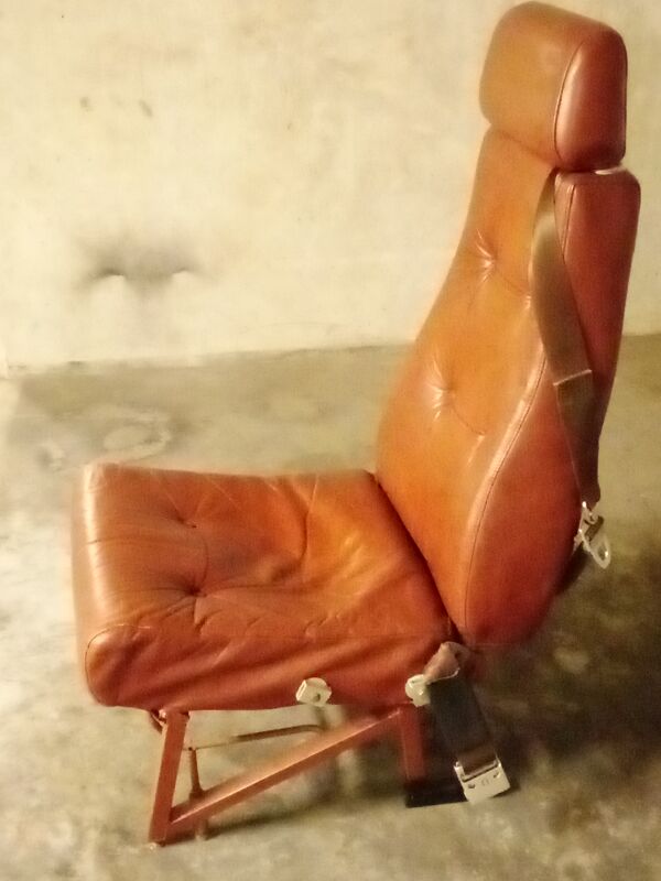 Fauteuil d'avion en cuir