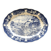 Large porcelain dish with blue décor