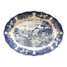 Grand plat en porcelaine décor bleu