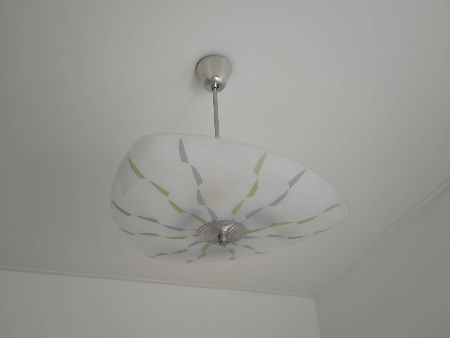 Zukov opal glass pendant chandelier, 1960s