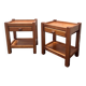Paire tables de chevet brutaliste