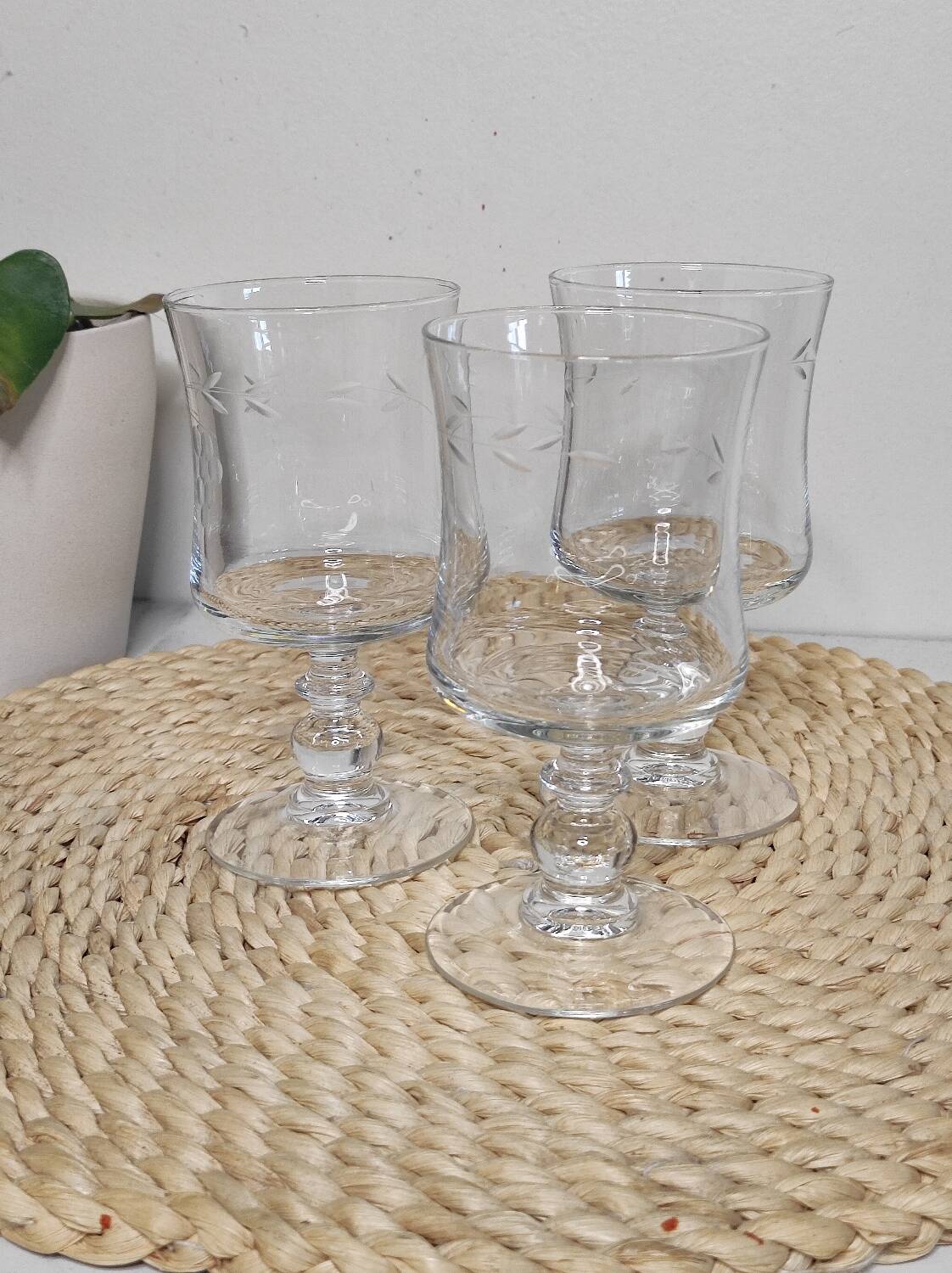 Large cut crystal glasses