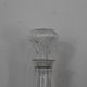 Vintage twisted glass carafe with stopper – H 31 cm