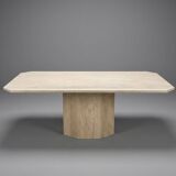 Large travertine table from the 1980s.