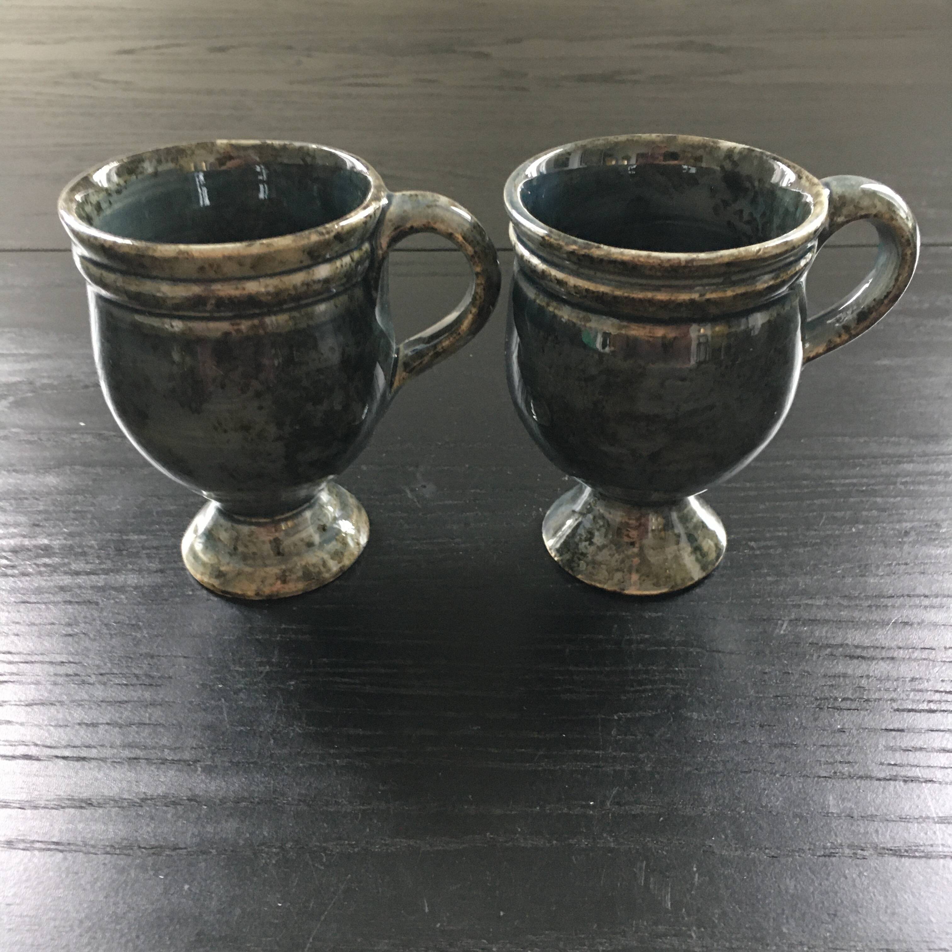 Pair of midnight blue cups