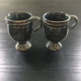 Paire de tasses bleu nuit