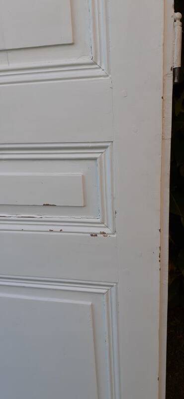 Communication door h216.5x87cm old paneled, molded