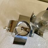 Paire appliques globe et chrome 1970