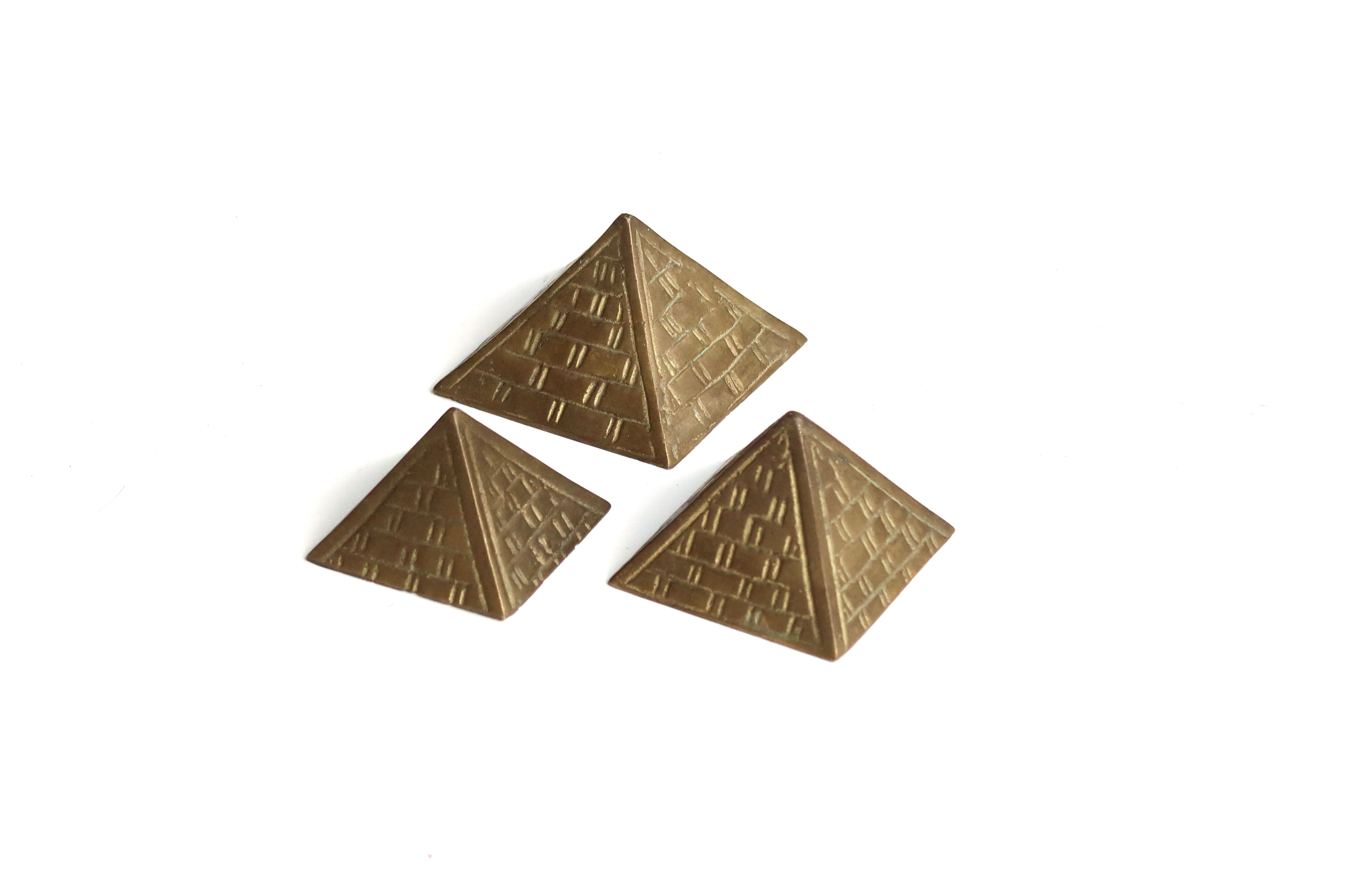 Brass pyramid paper press, 70s
