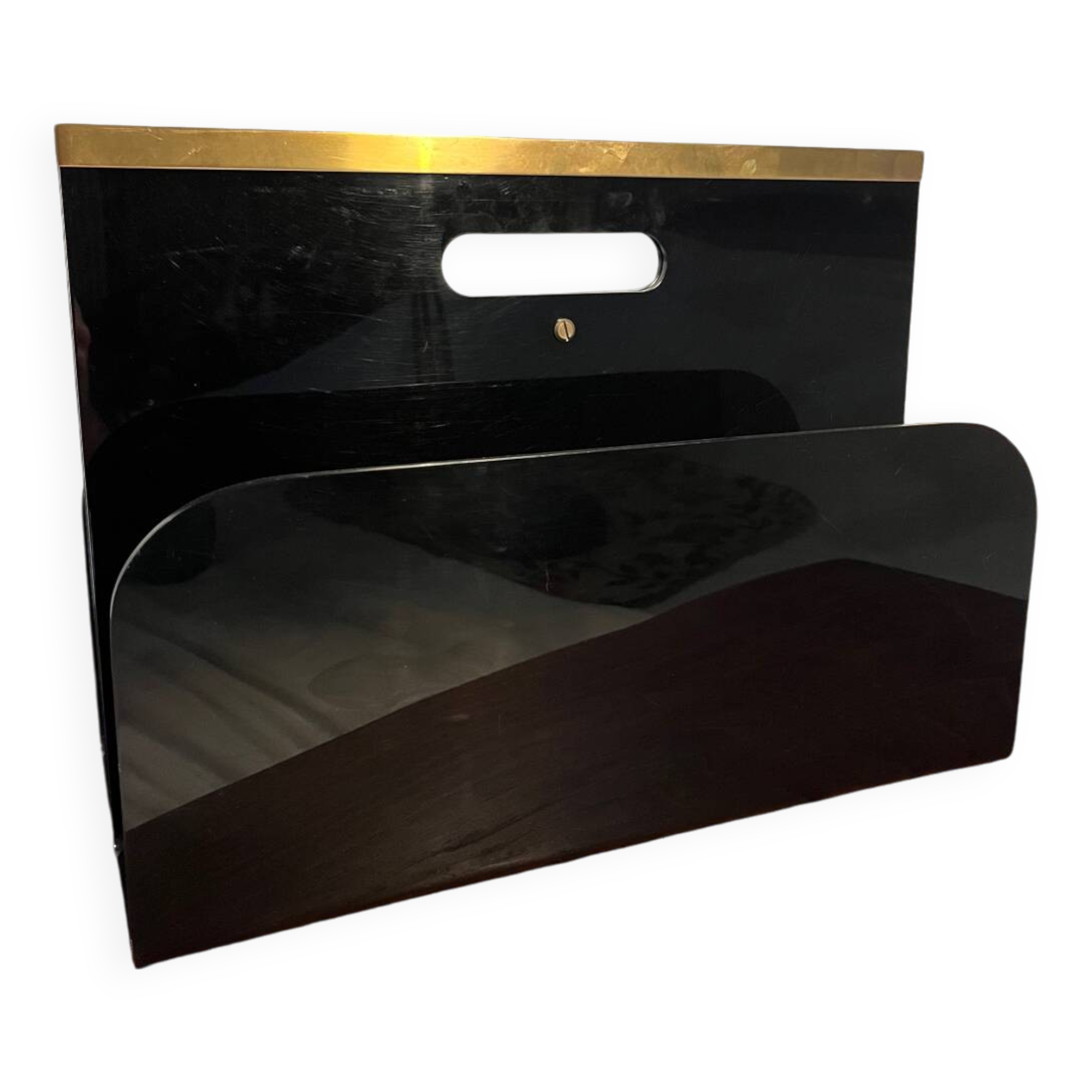 Roche Bobois Plexiglas magazine rack from the 80s