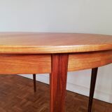 Table ronde rénovée extensible scandinave