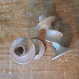 Vintage Soapstone Twisted Candlestick Duo?