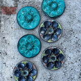 Assiettes à huîtres Vallauris