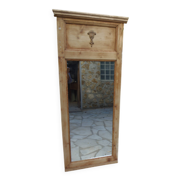 Antique wooden trumeau – vintage mirror.