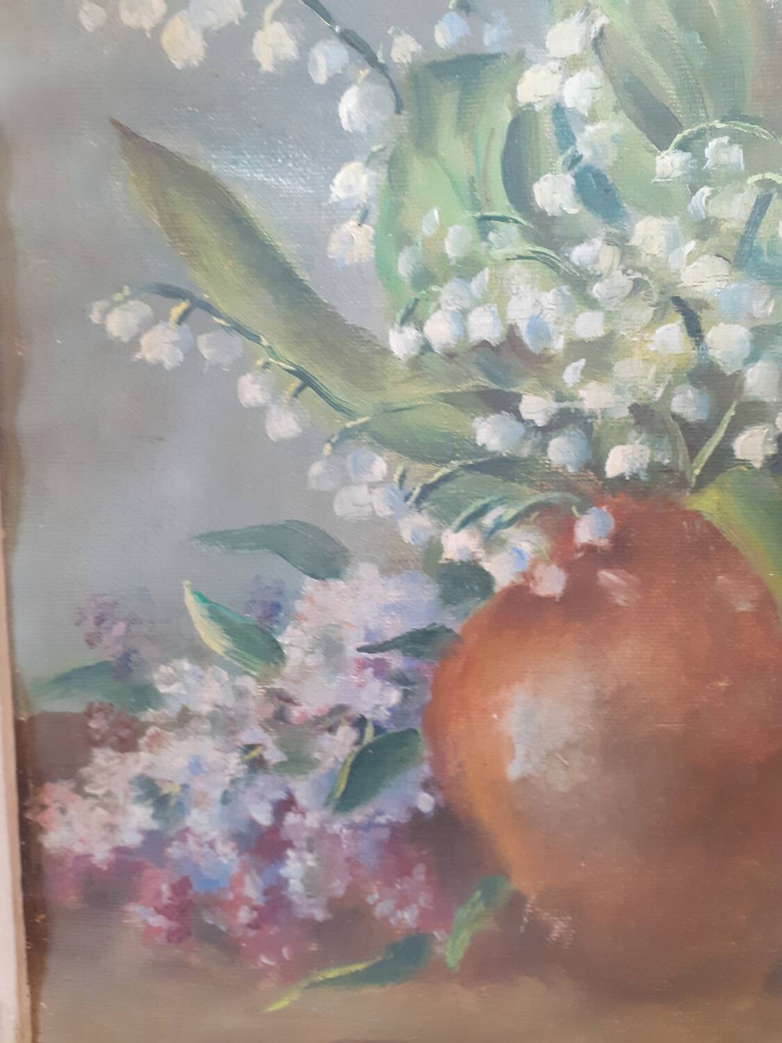 Lily of the valley bouquet painting
