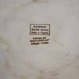 Limoges plate Chastagner & Cie – double gilding – with box